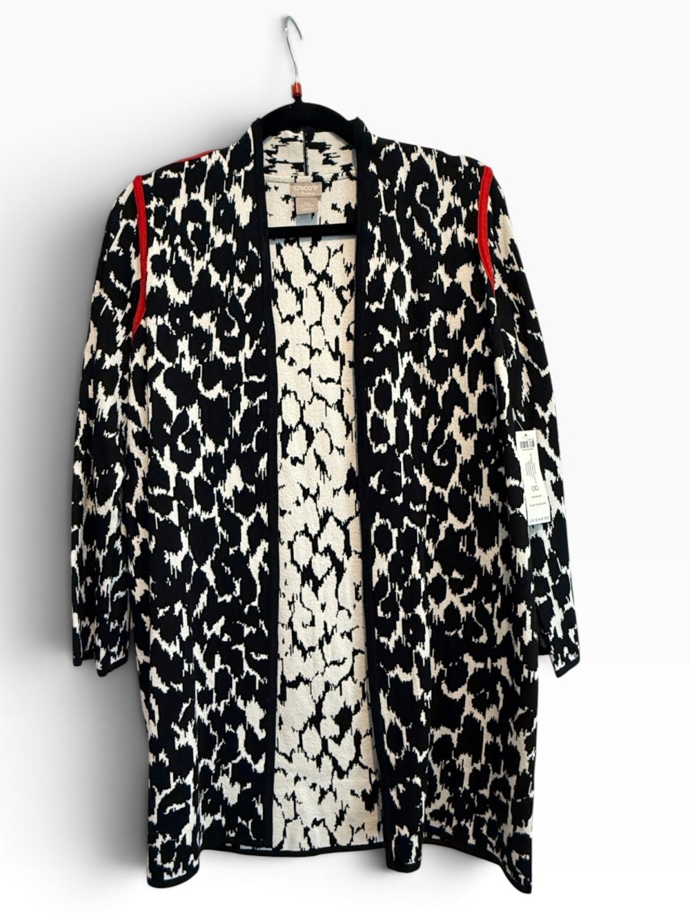 NWT! Chico’s Travelers Jacquard Print Sweater Jacket